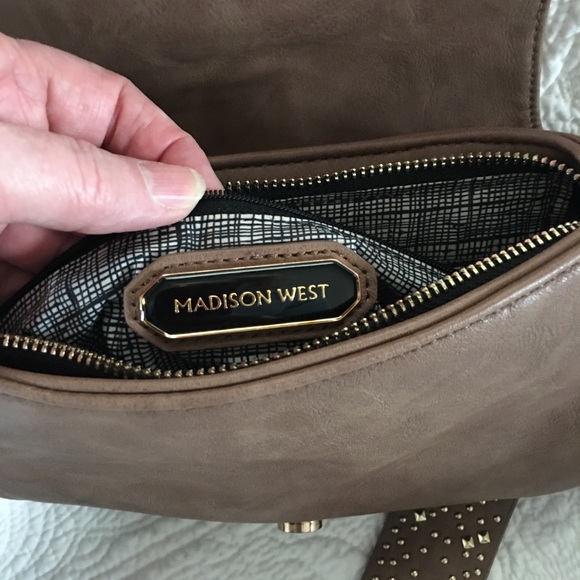 Madison West Tan Leather Bag - Picture 6 of 7